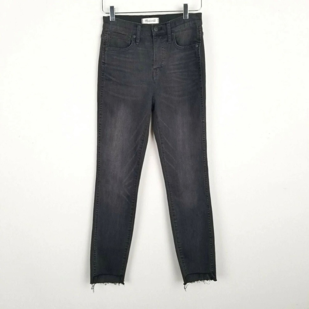 Madewell 10" High Rise Skinny Jeans Faded Black